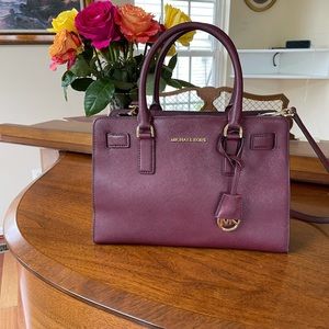 Burgundy Michael Kors Satchel